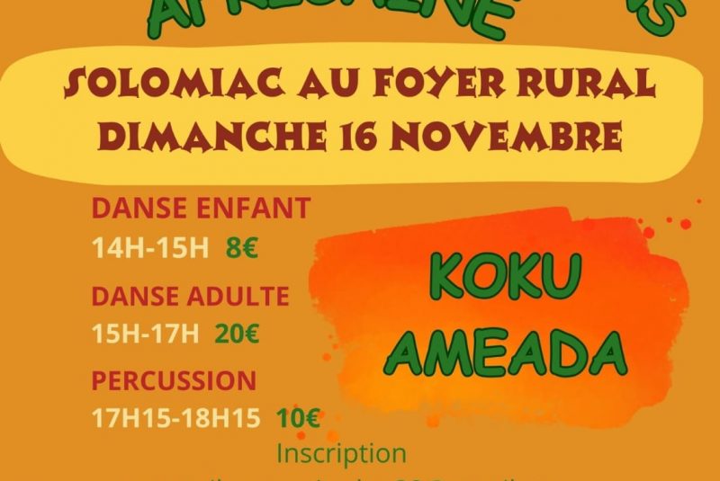 Stage de danses et percussions africaines_Solomiac